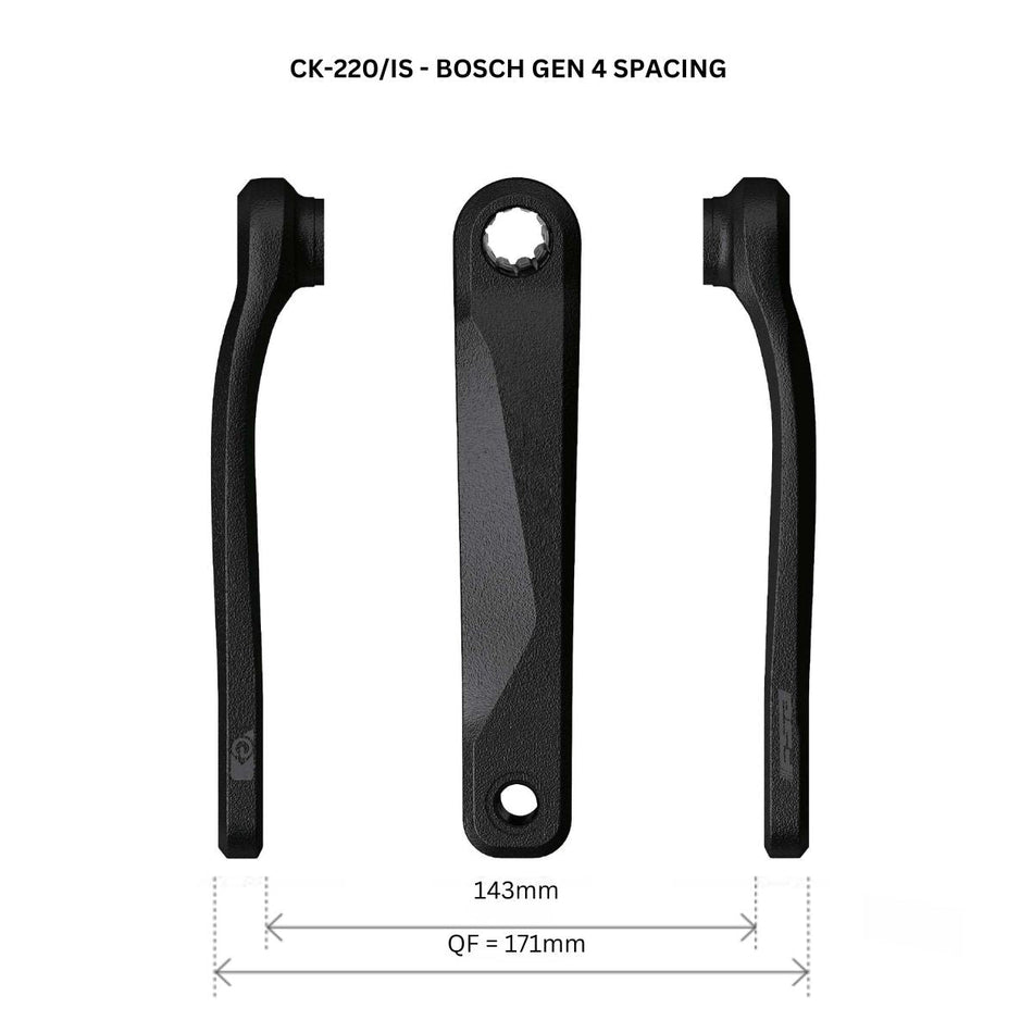 FSA - ISIS SPLINE E-BIKE CRANKS - CK-220/IS - BOSCH G4 / YAMAHA PWX / BROSE MAG