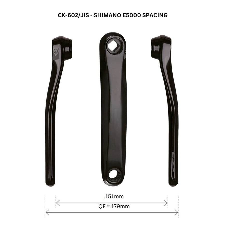 FSA - JIS SQUARE TAPER E-BIKE CRANKS - CK-602/JIS - YAMAHA PW ST/TE / SHIMANO E5000