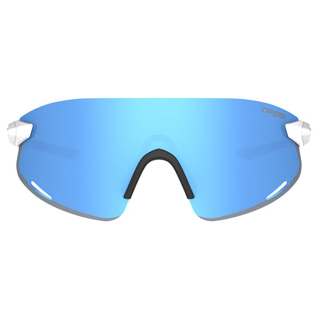 Tifosi Vogel XC Sunglasses Satin Clear with Sky Blue Mirror Lens
