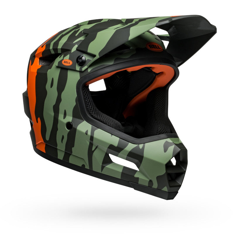 Bell Sanction 2 DLX Mips - Matte Dark Green/Orange