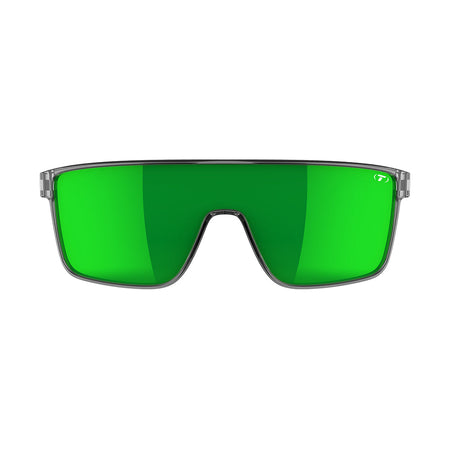 Tifosi Sanctum Sunglasses Crystal Smoke with Green Mirror Polarized Lens
