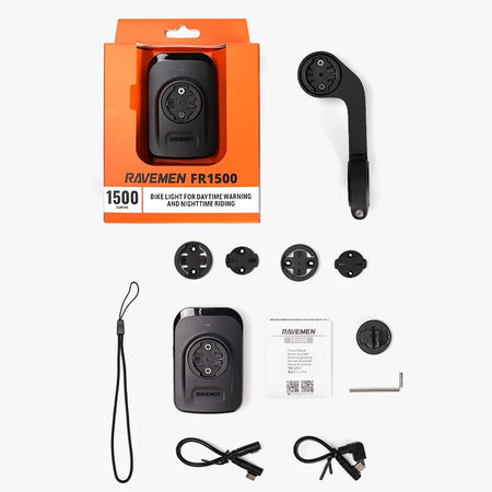 Ravemen FR1500 Front Light in the box